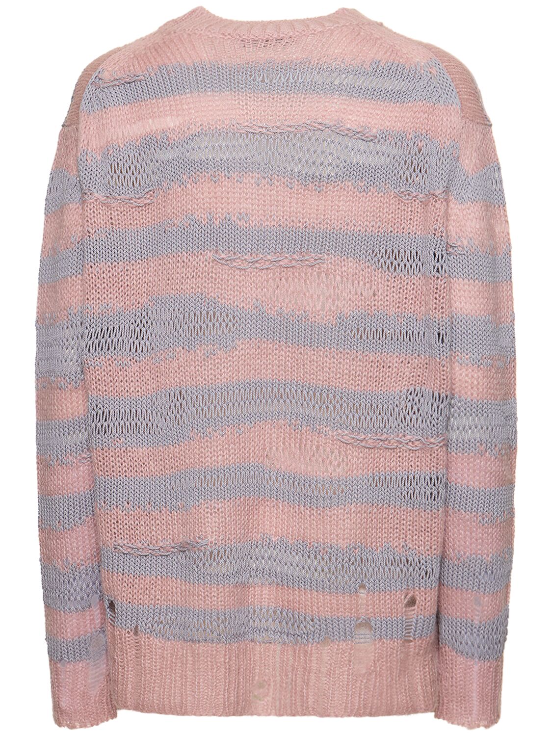 Shop Acne Studios Karita Cotton Blend Crewneck Sweater In Multicolor