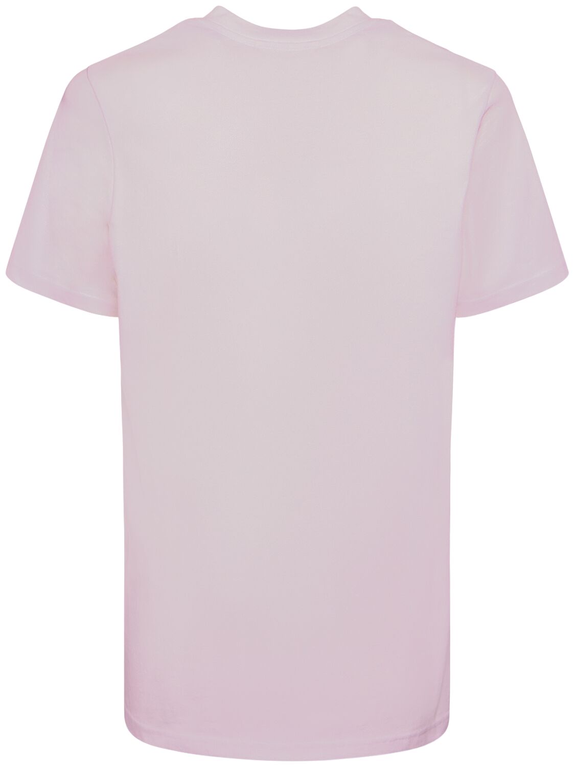 Shop Moncler Heart Logo Cotton T-shirt In Dusty Pink