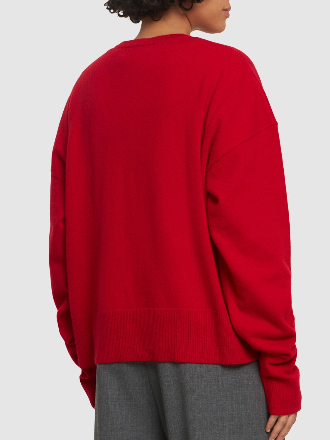 Shop Extreme Cashmere Clash Cashmere Blend V Neck Sweater In Red