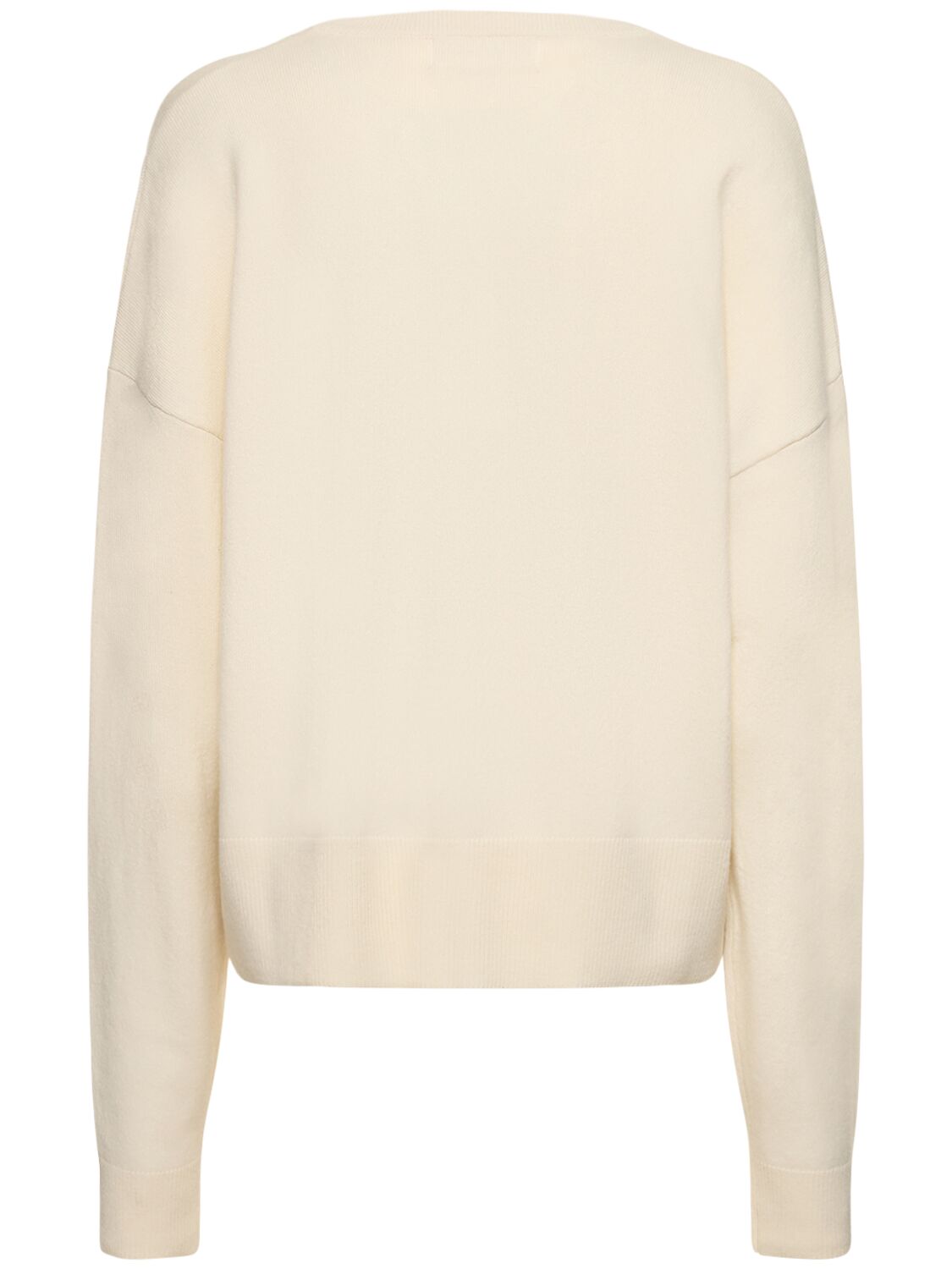 Shop Extreme Cashmere Clash Cashmere Blend V Neck Sweater In White