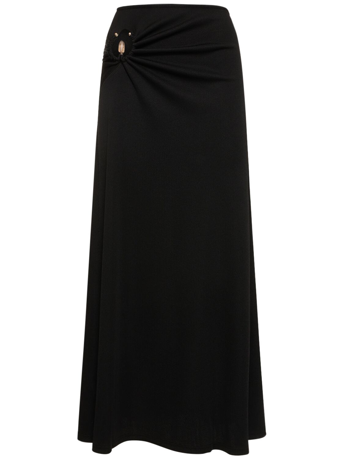 Shop Christopher Esber Callisto Orbit Cutout Long Skirt In Black