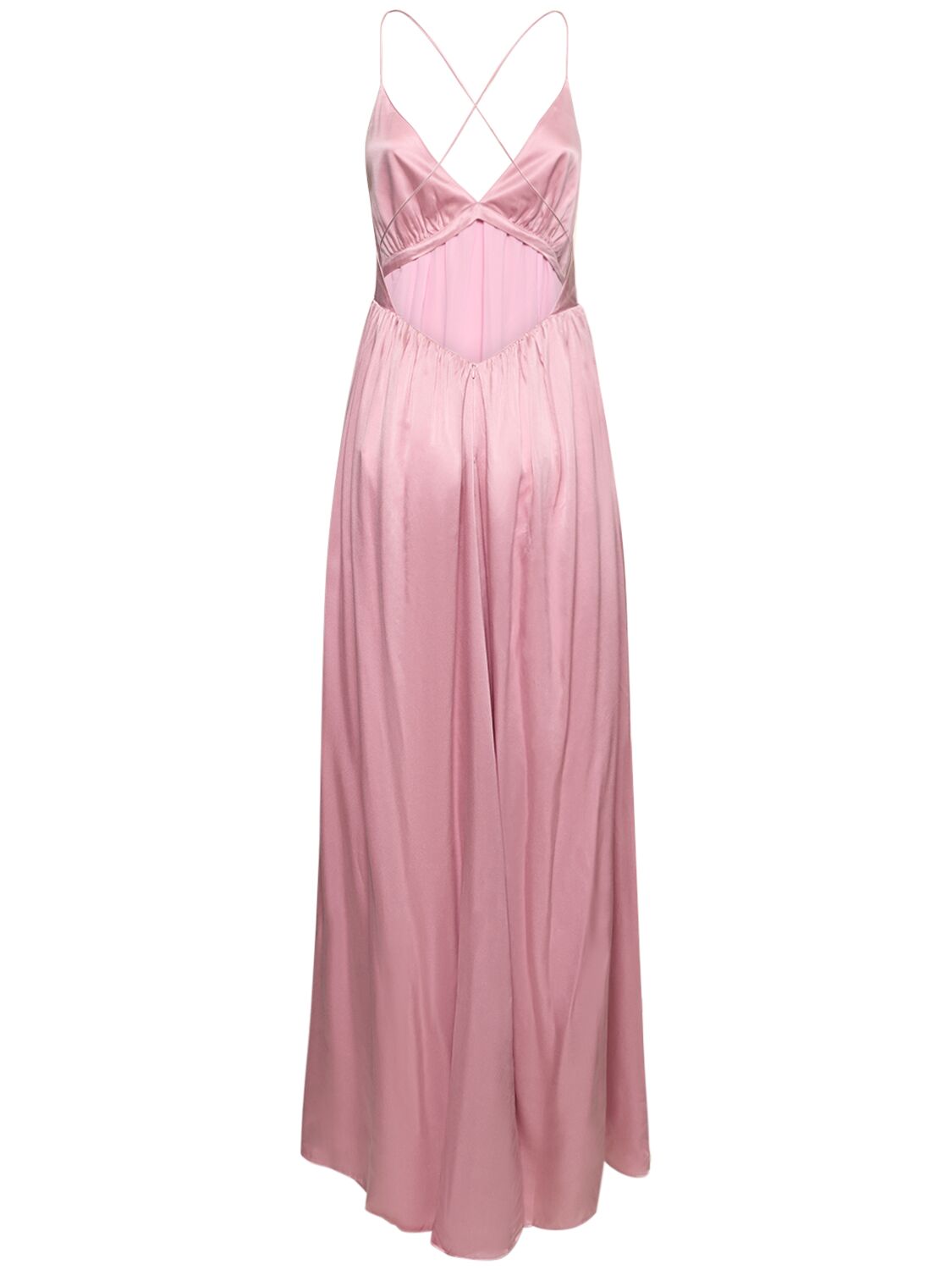 Shop Zimmermann Long Silk Slip Dress In Pink
