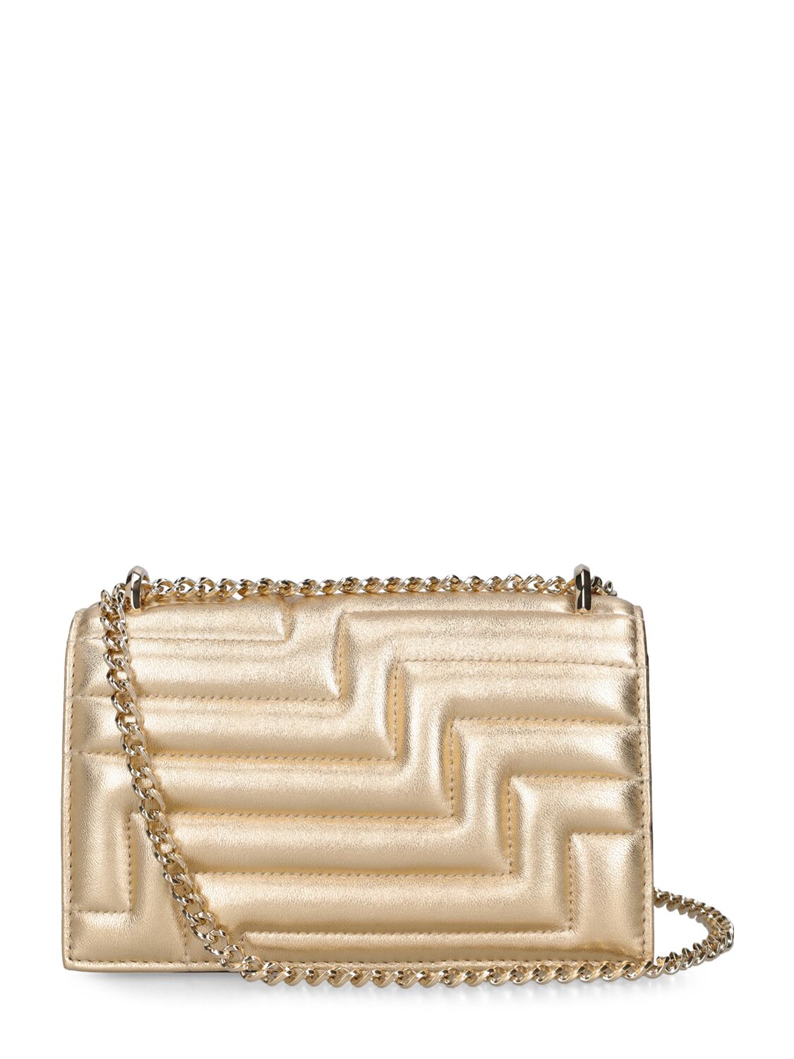 Shop Jimmy Choo Bohemia Quilted Metallic Shoulder Bag In Gold