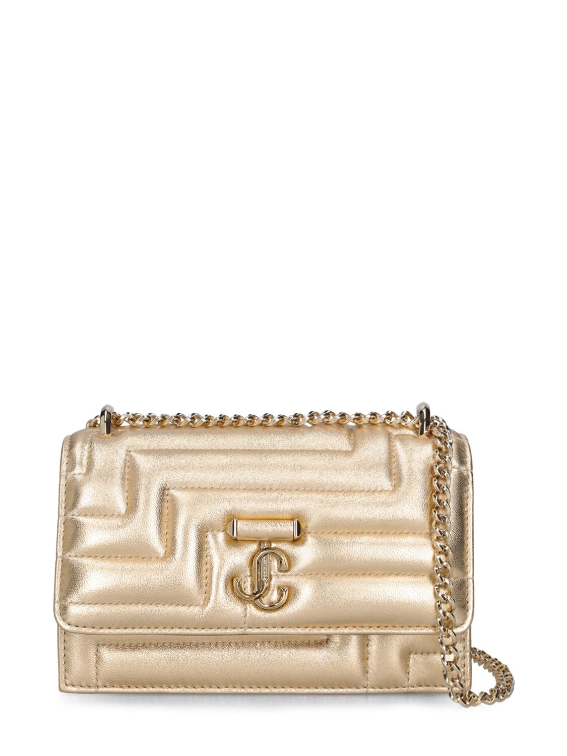 Jimmy Choo Bohemia Quilted Metallic Shoulder Bag In Gold