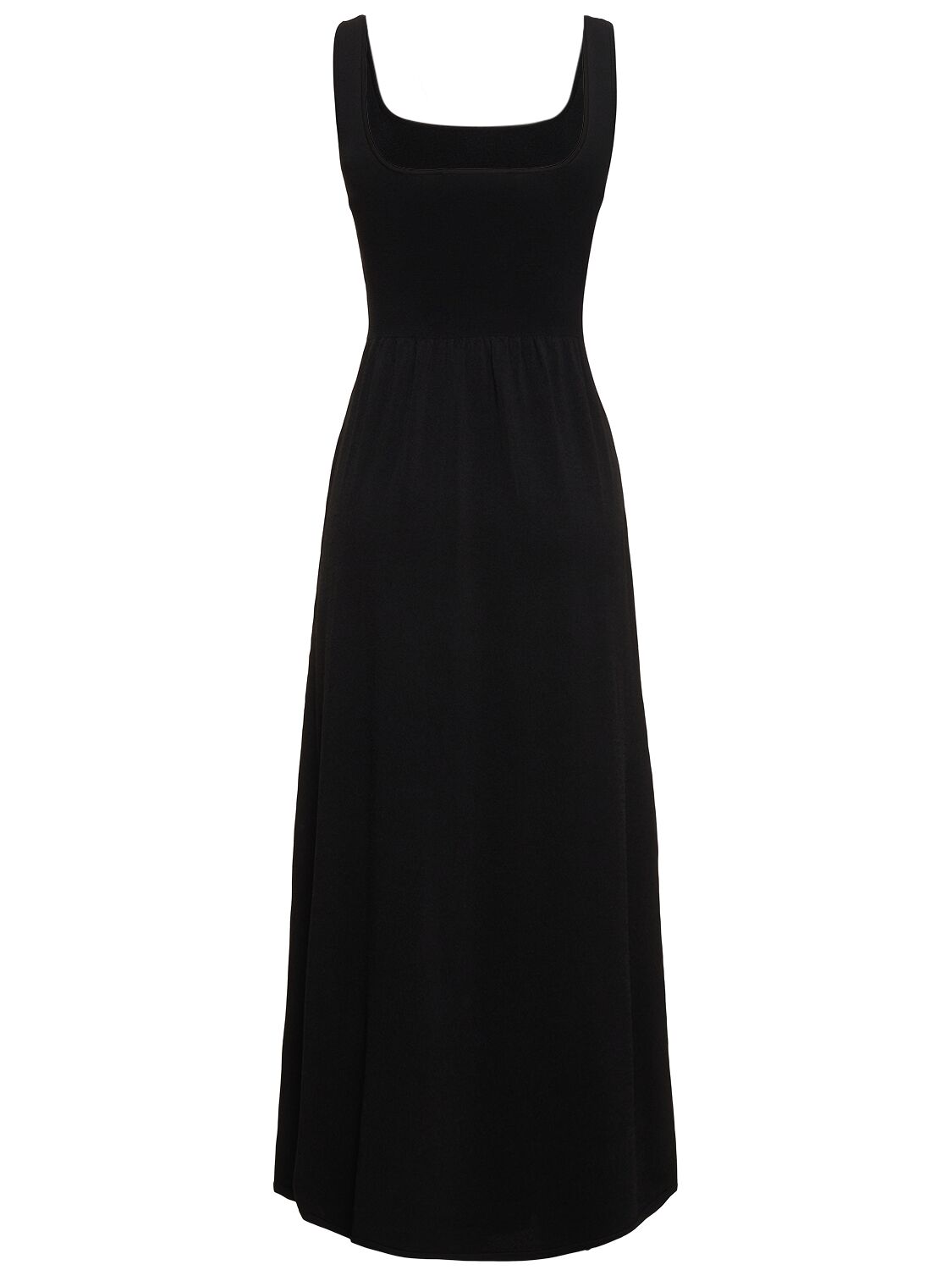 Shop Matteau Classic Viscose Blend Knit Maxi Dress In Black