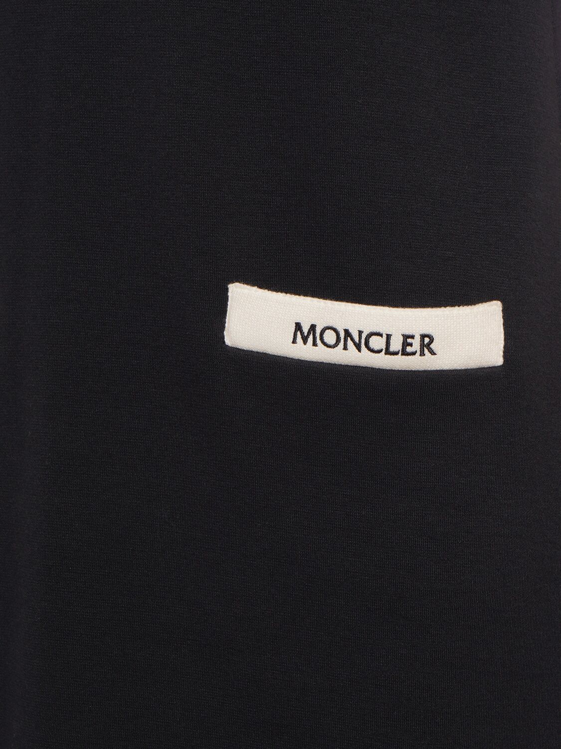 Shop Moncler Cotton Blend Polo Shirt Dress In Navy