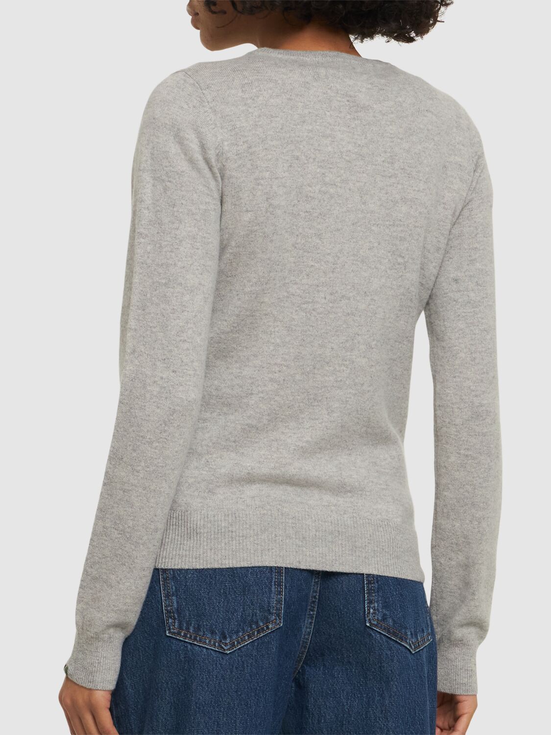 Shop Extreme Cashmere Cashmere Blend Knit Crewneck Sweater In Grey