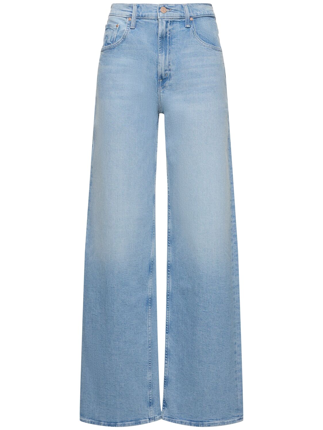 Mother High Waisted Spinner Stonewashed Jeans In Blue