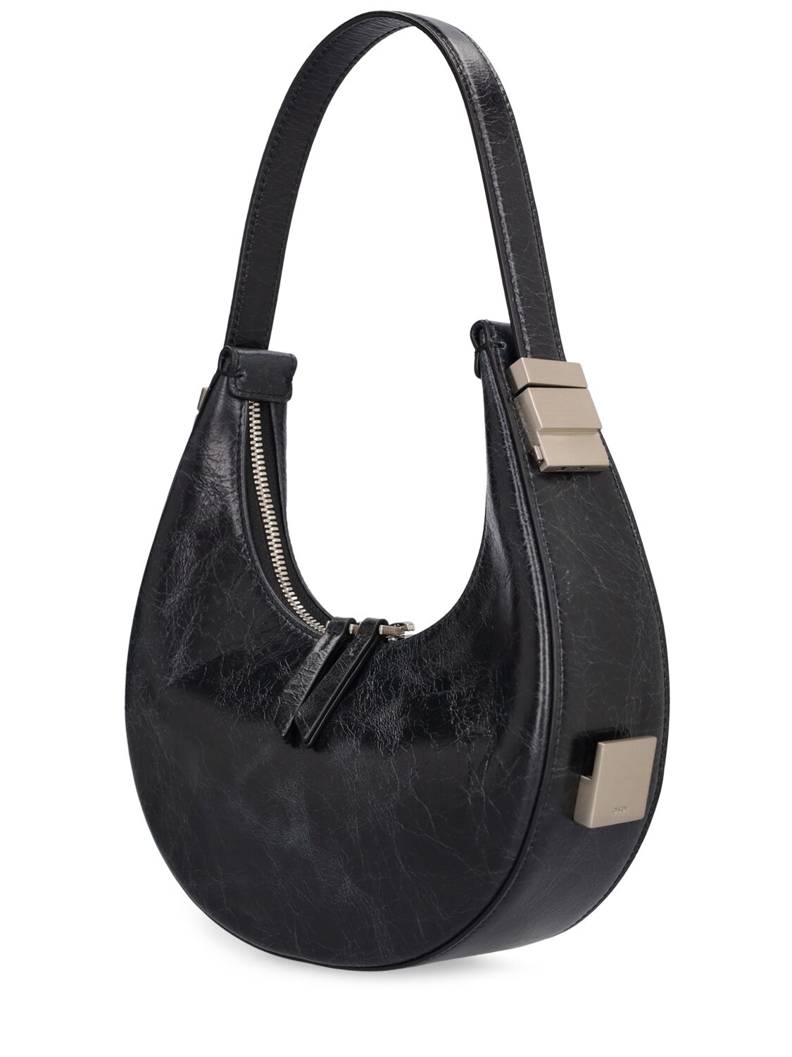 Shop Osoi Mini Toni Leather Top Handle Bag In Catena Black