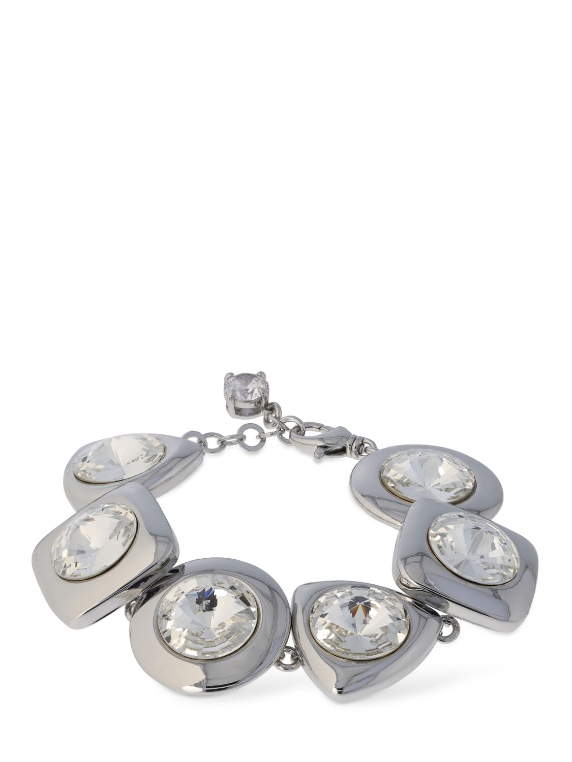 Area Crystal Drop Bracelet In Silver