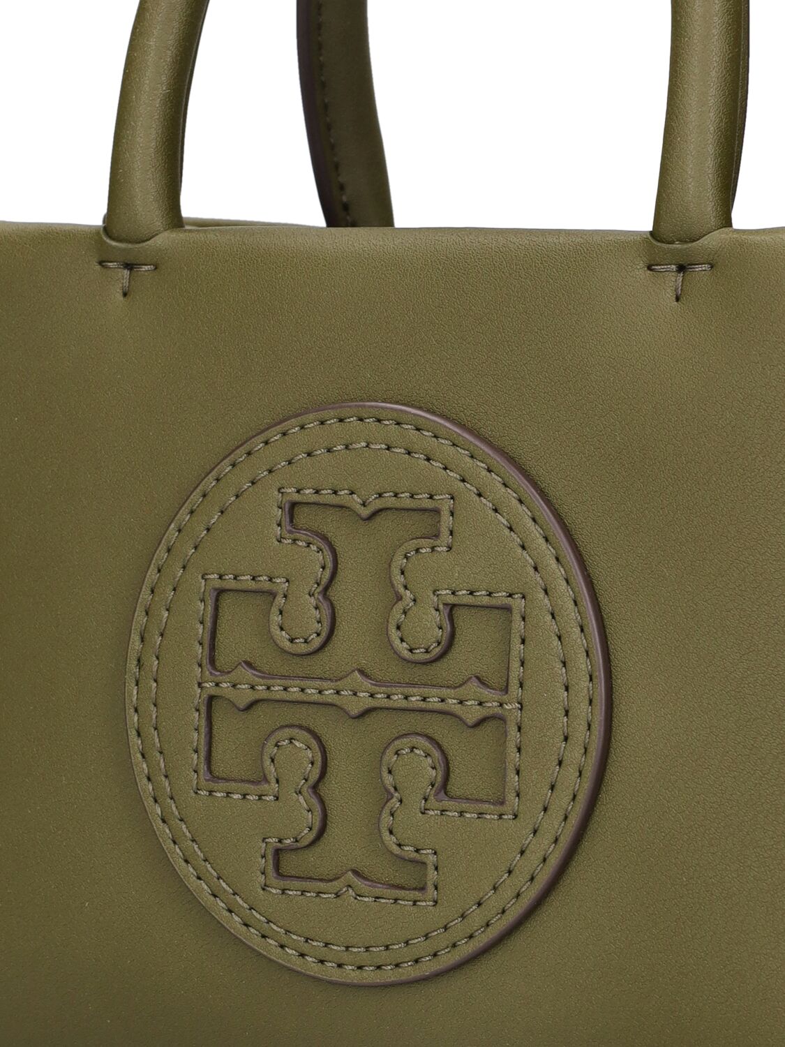 Shop Tory Burch Mini Ella Tech Top Handle Bag In Olive Green