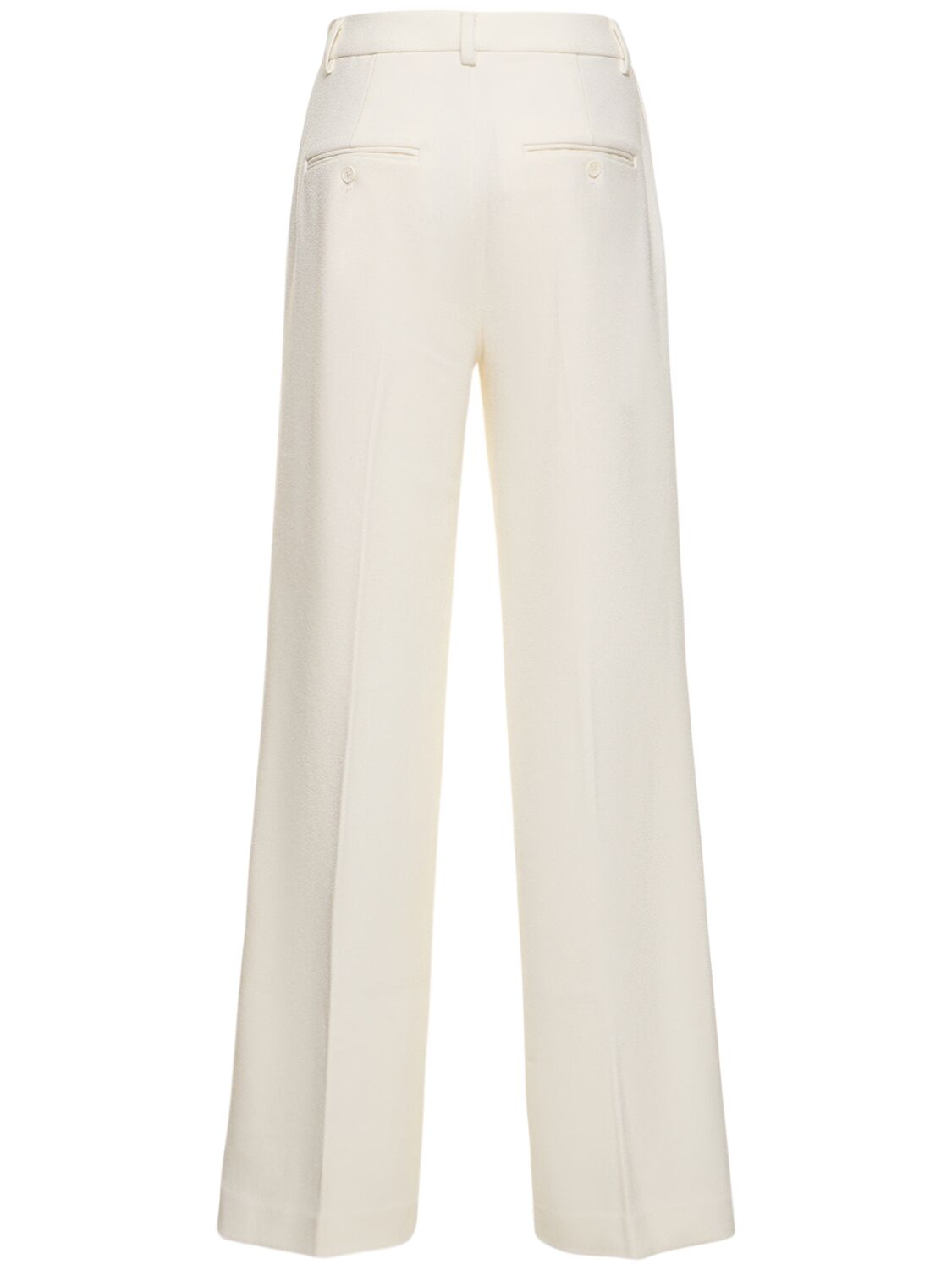 Shop Anine Bing Lyra Tech Crepe Wide Pants In White
