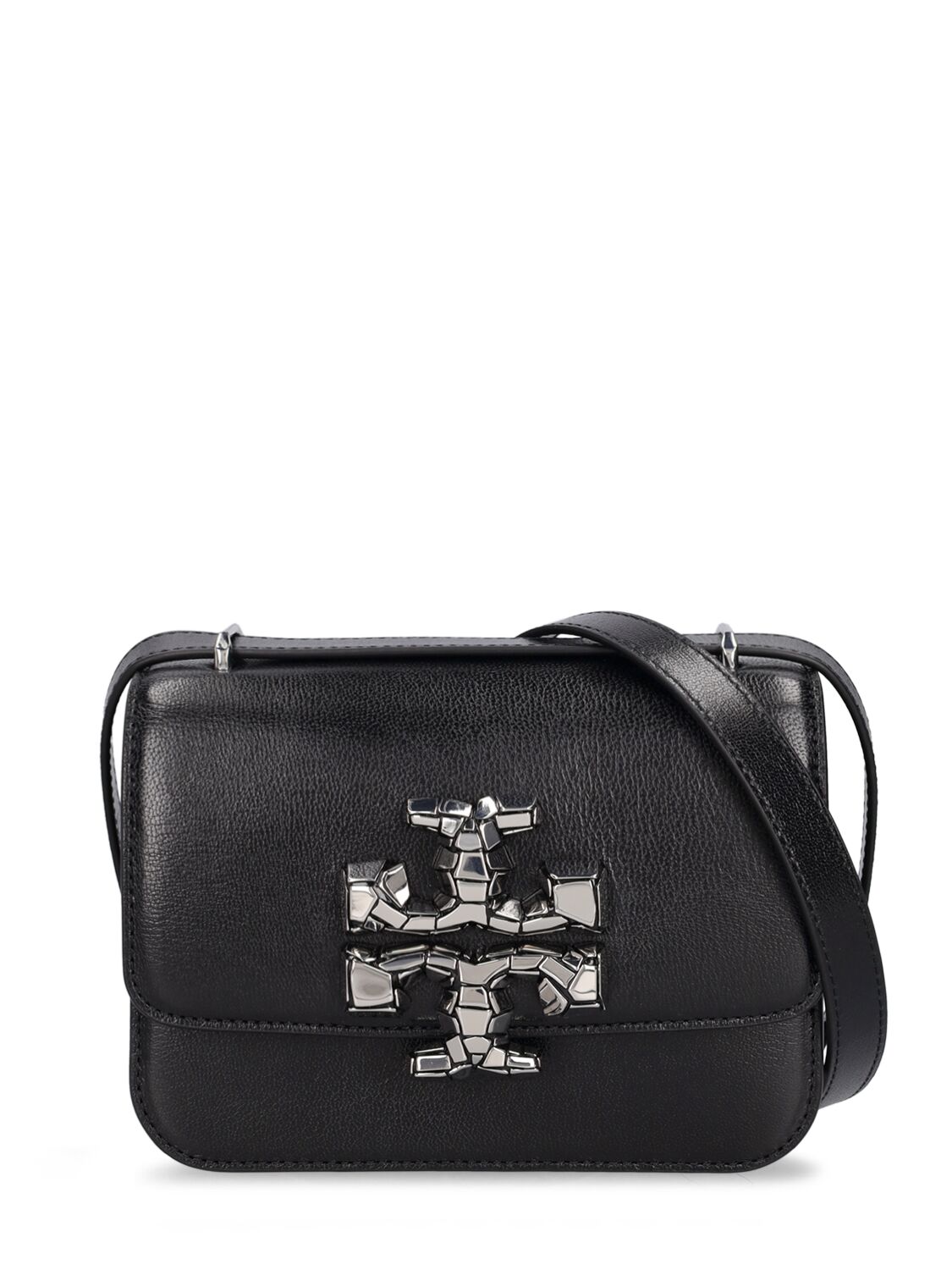 Tory Burch Small Eleonor Distressed Leather Bag In Black