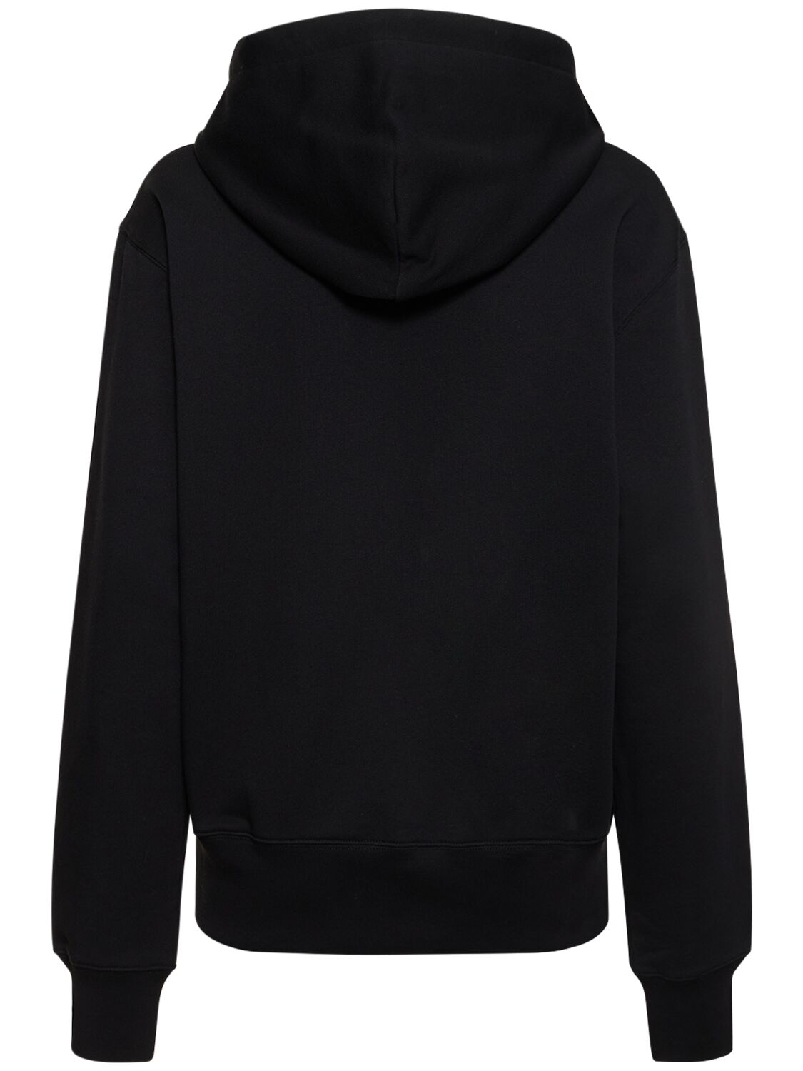 Shop Acne Studios Cotton Jersey Hooded Sweatshirt In Black