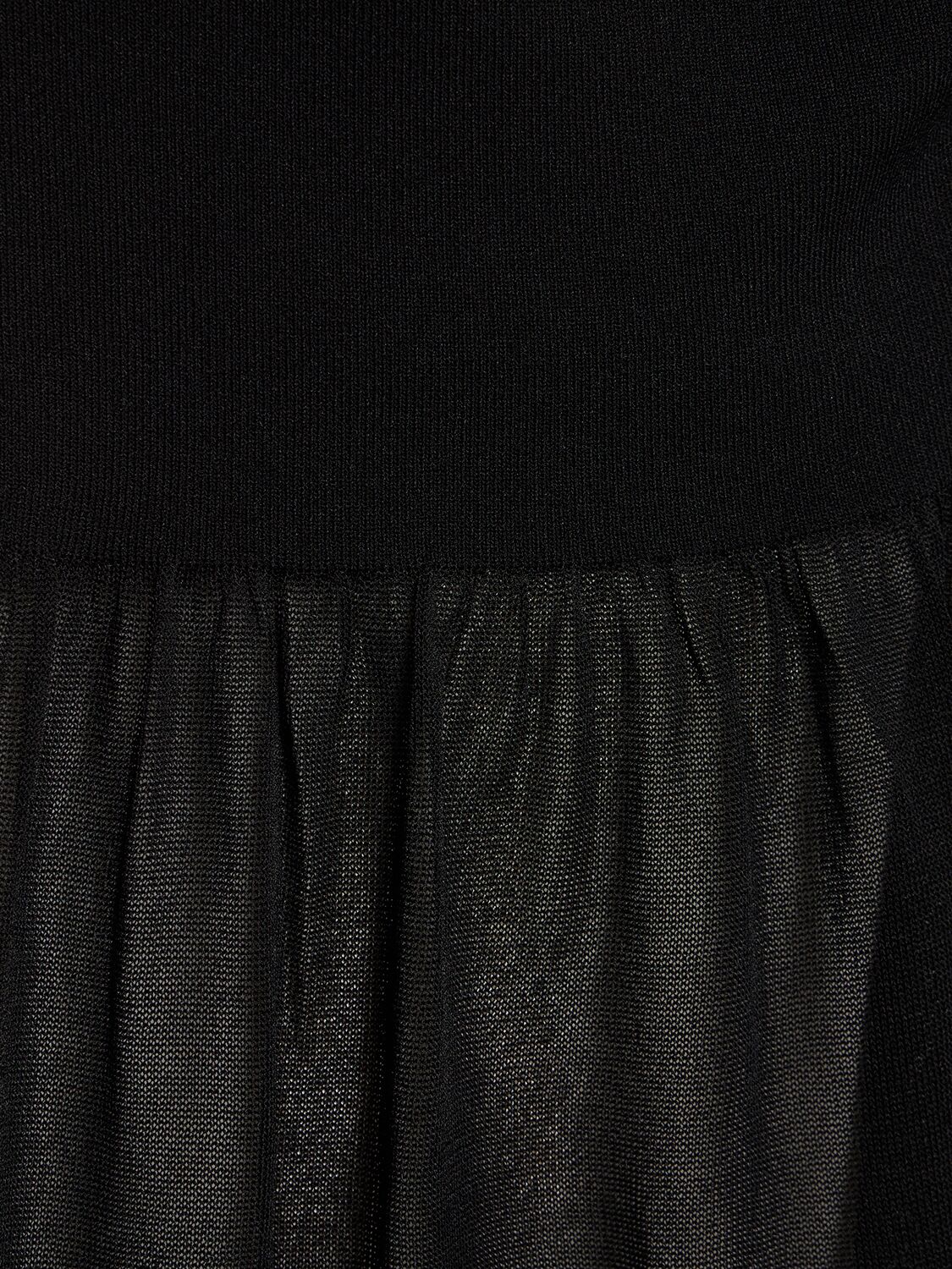 Shop Matteau Drop Waist Viscose Blend Knit Maxi Dress In Black