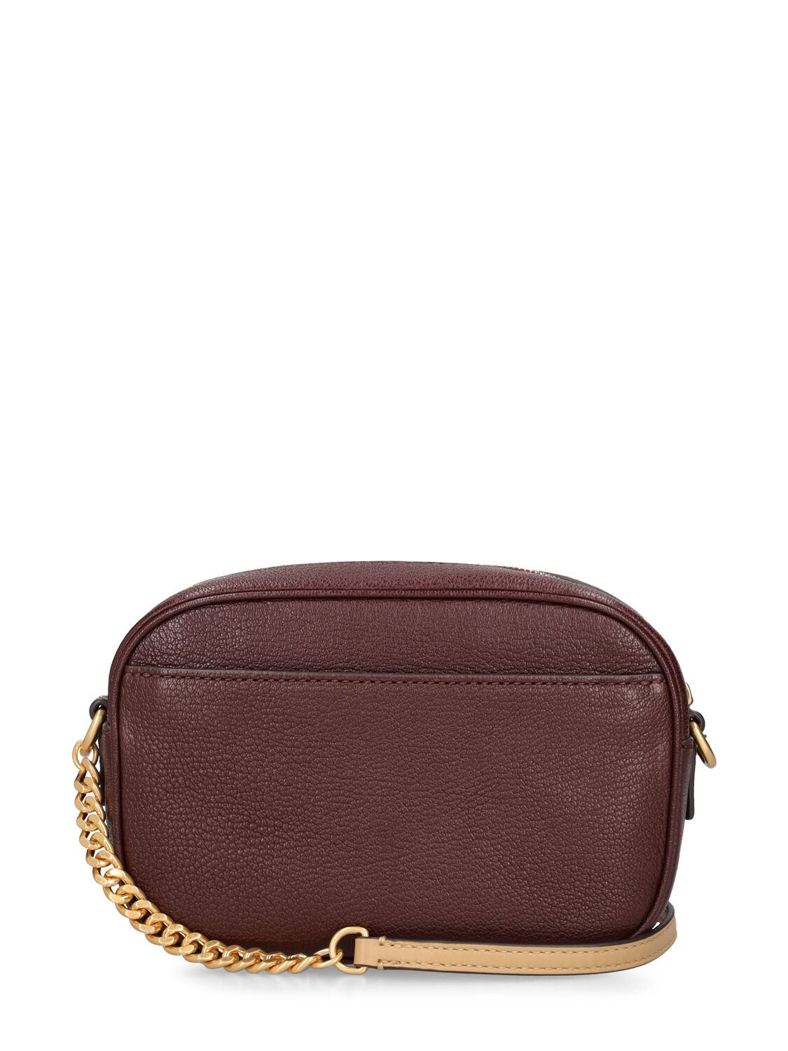 Shop Tory Burch Mcgraw Leather Camera Bag In Bordeaux