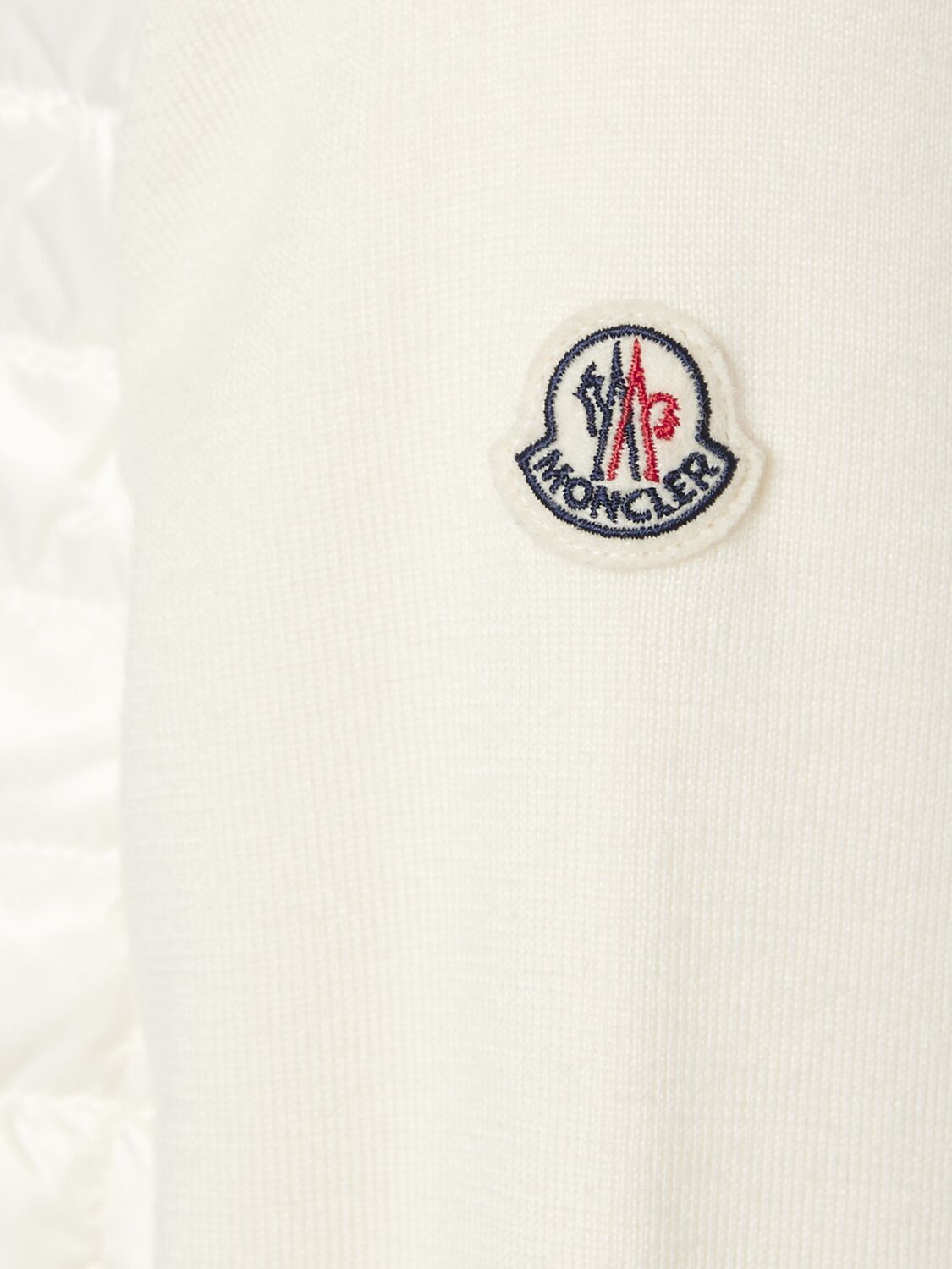 Shop Moncler Padded Nylon Zip-up Down Cardigan In White