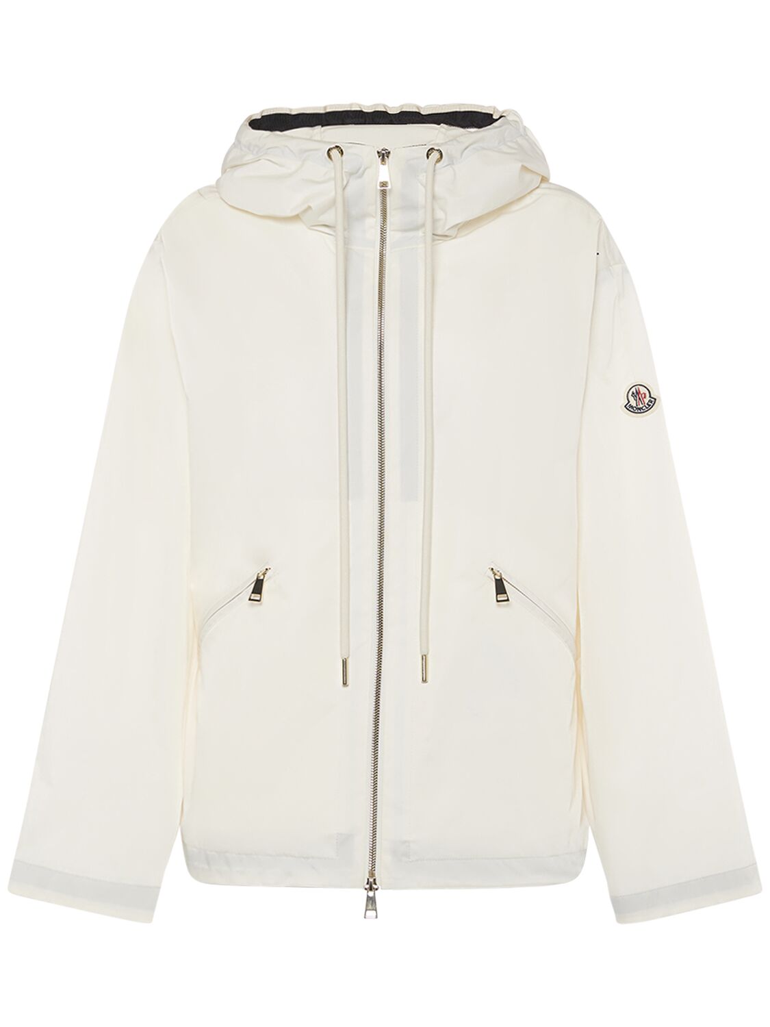 Moncler Cassiopea Tech Hooded Jacket In White