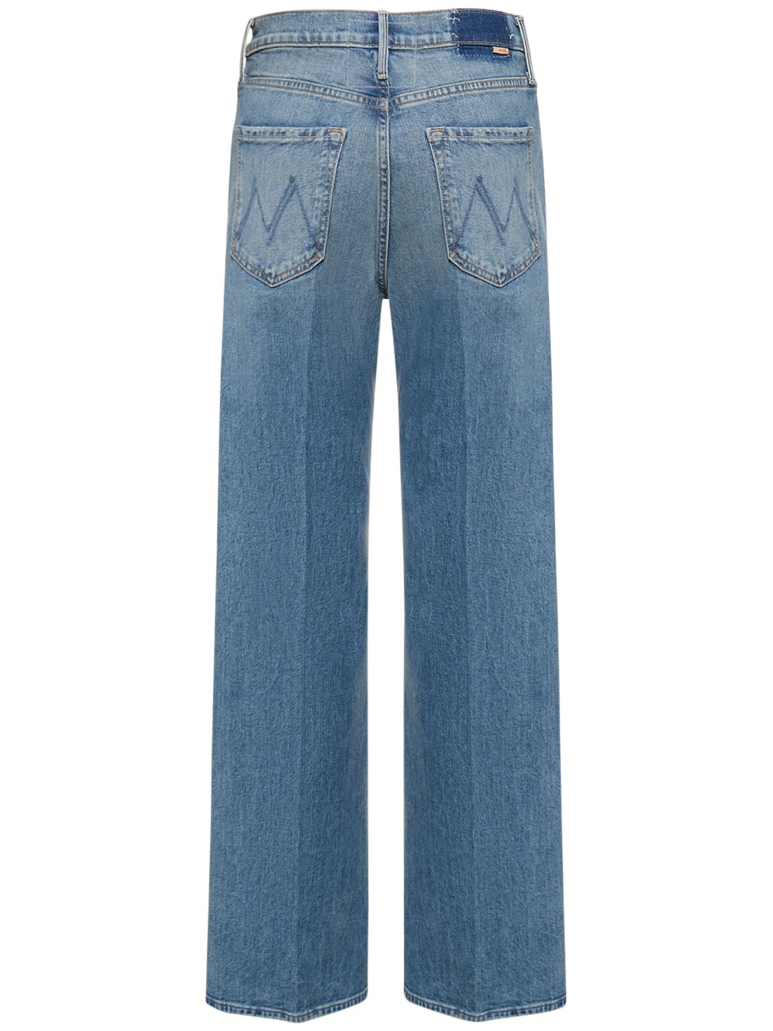 Mother The Lasso Sneak Wide Leg Jeans In Blue