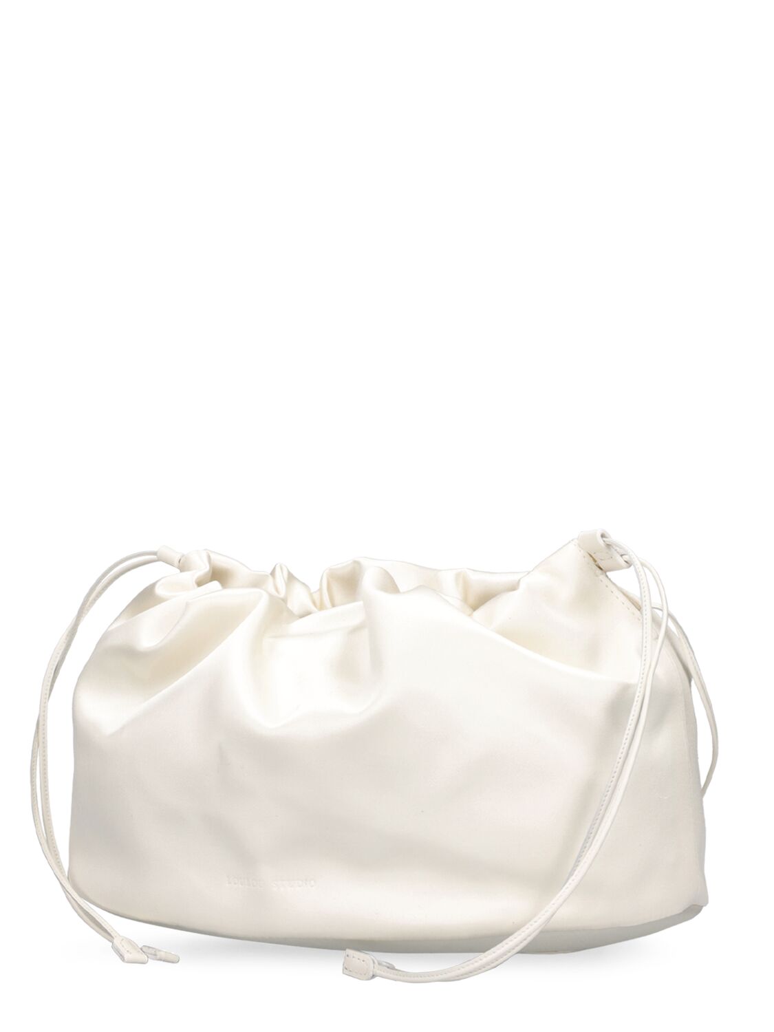 Shop Loulou Studio Mireille Viscose & Silk Satin Bag In White