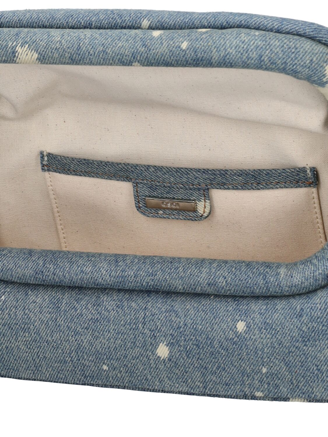 Shop Osoi Folder Brot Denim Shoulder Bag In Bleached Denim