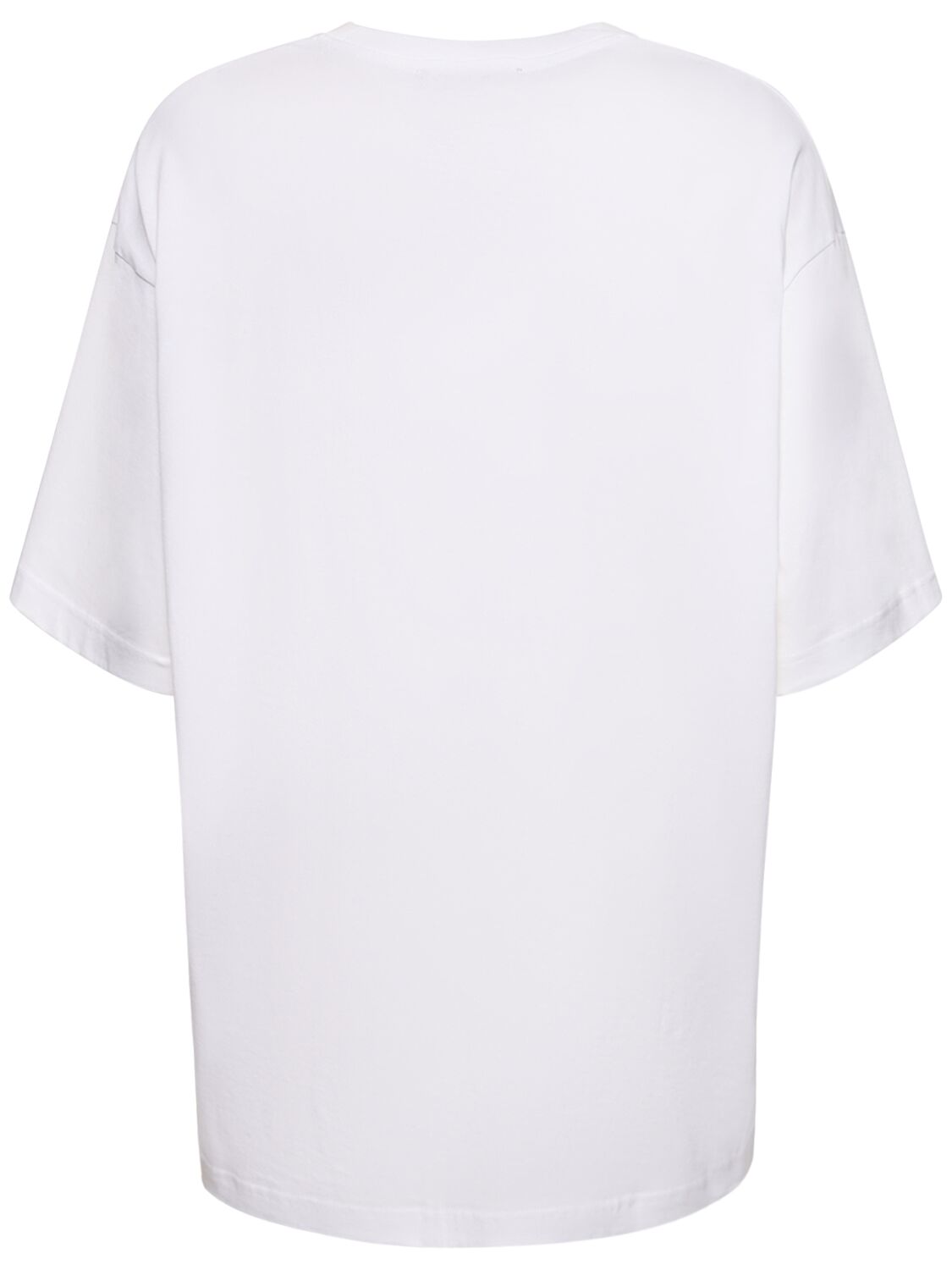 Shop Acne Studios Printed Cotton Jersey T-shirt In Multi,white