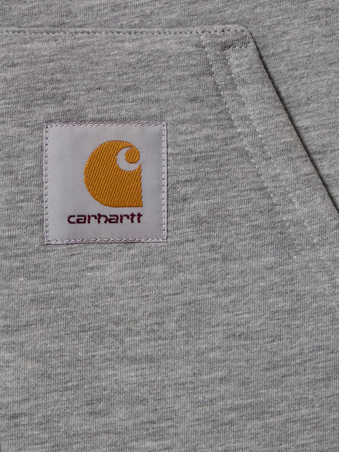 Shop Carhartt Car-lux Cotton Blend Hooded Jacket In Heather Grey