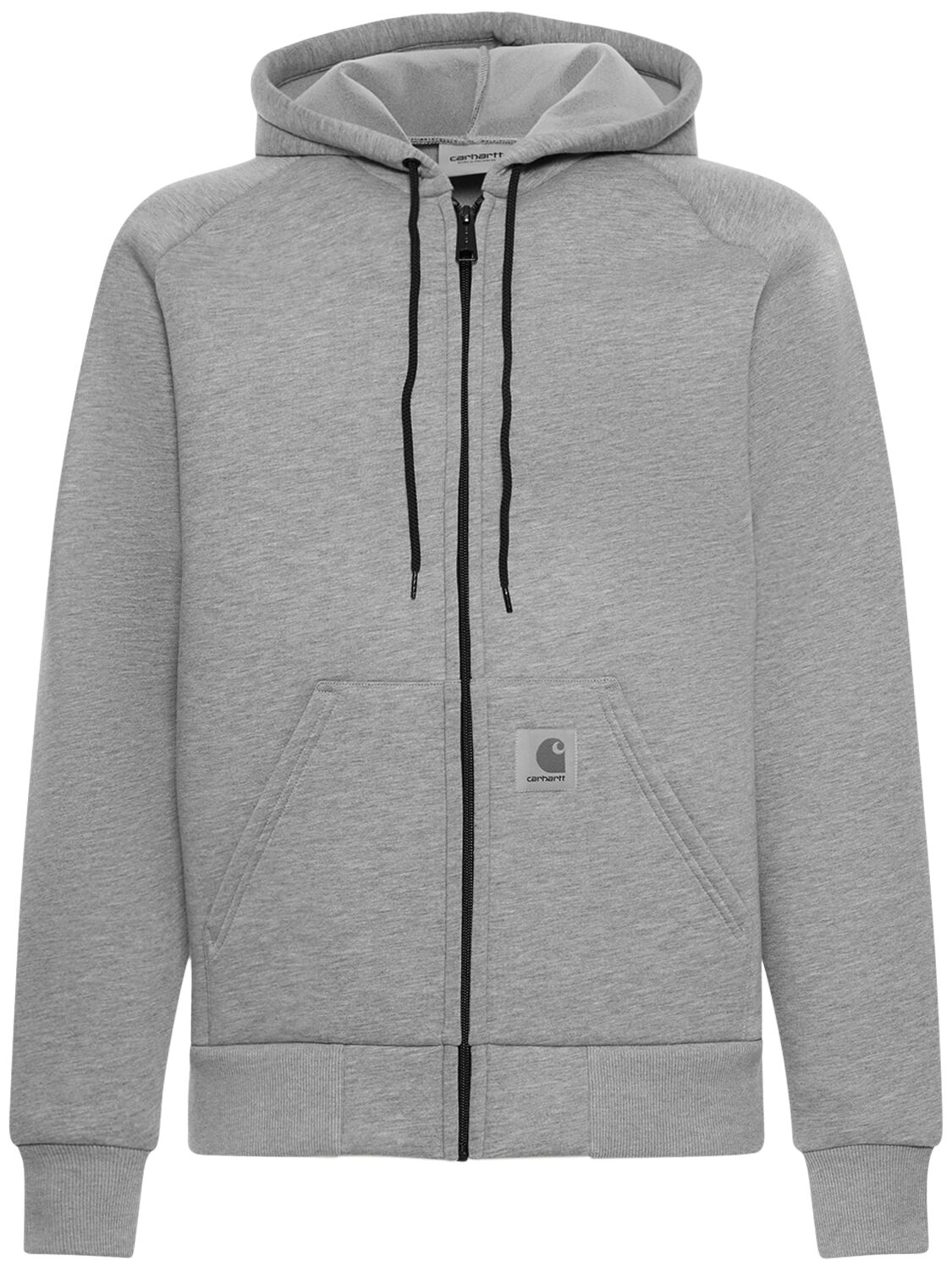 Shop Carhartt Car-lux Cotton Blend Hooded Jacket In Heather Grey