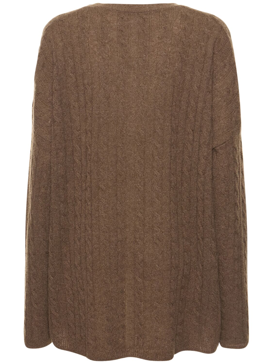 Shop Reformation Giusta Oversize Cashmere Cardigan In Brown