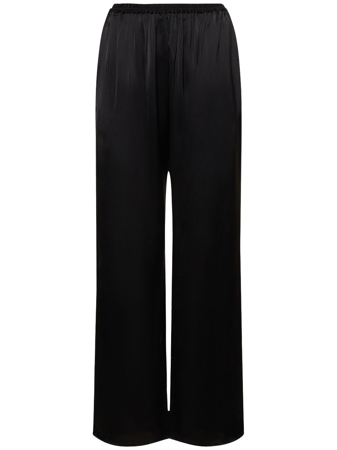 Matteau Relaxed Viscose Satin Pants In Black