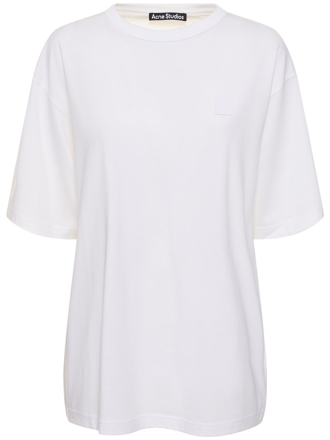 Acne Studios Cotton Jersey Short Sleeve T-shirt In 화이트