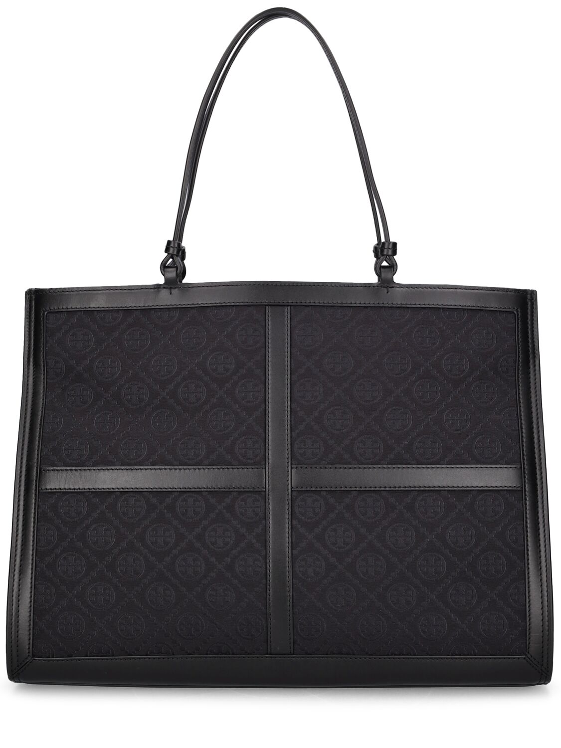 Shop Tory Burch T Monogram Quadrant Tote Bag In Black