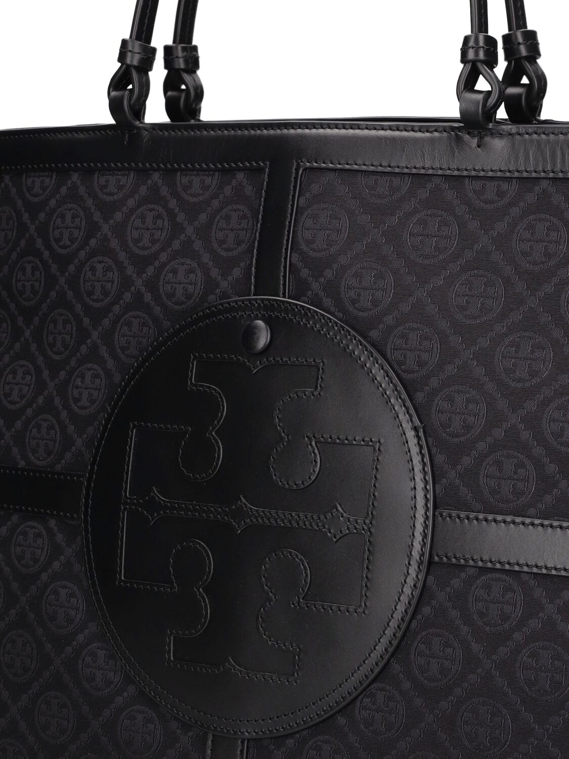 Shop Tory Burch T Monogram Quadrant Tote Bag In Black