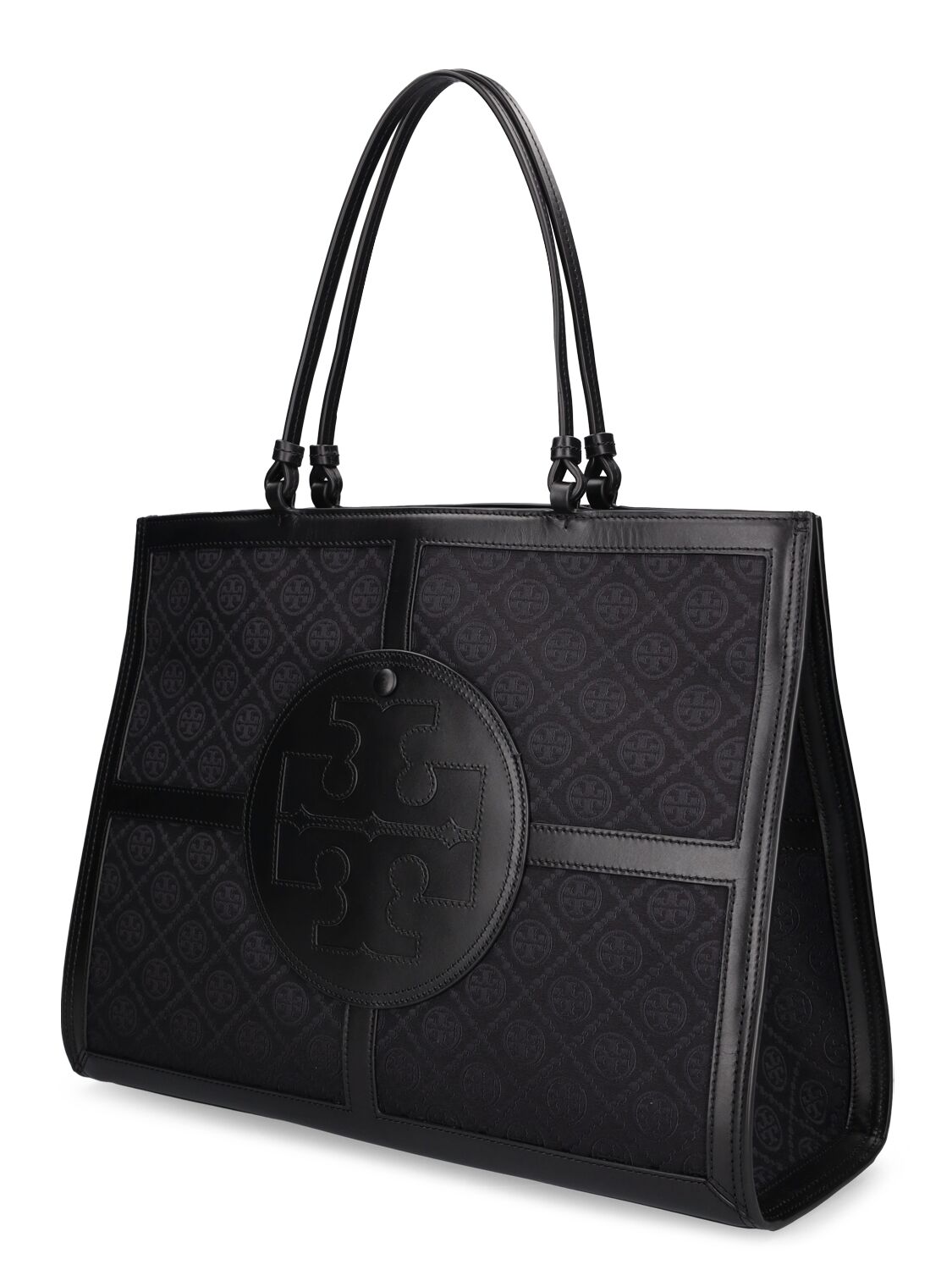 Shop Tory Burch T Monogram Quadrant Tote Bag In Black