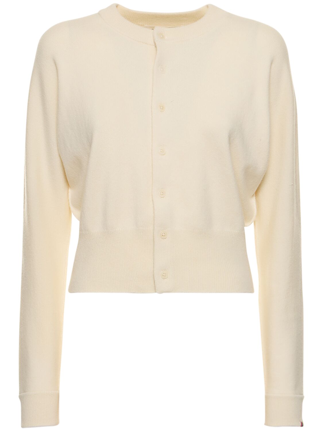 Extreme Cashmere Blouson Cashmere Blend Cardigan In Ivory