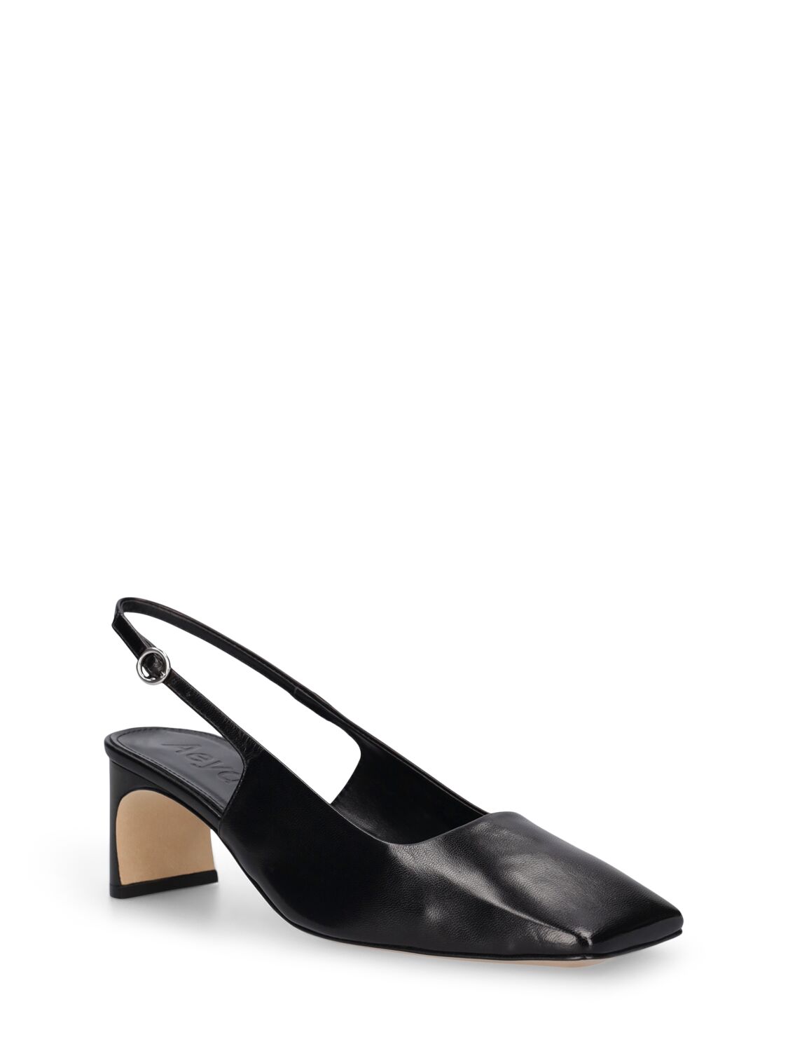 Shop Aeyde 55mm Eliza Leather Singback Heels In Black