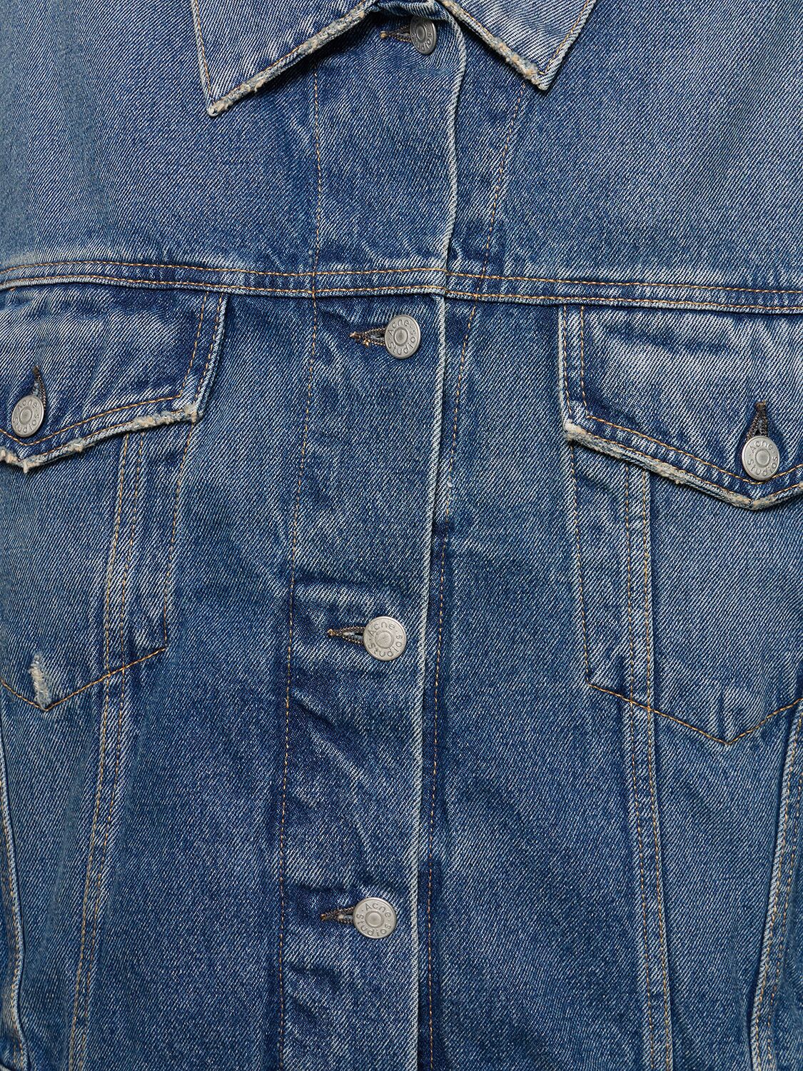Shop Acne Studios Morris Oversize Cotton Denim Jacket In Blue