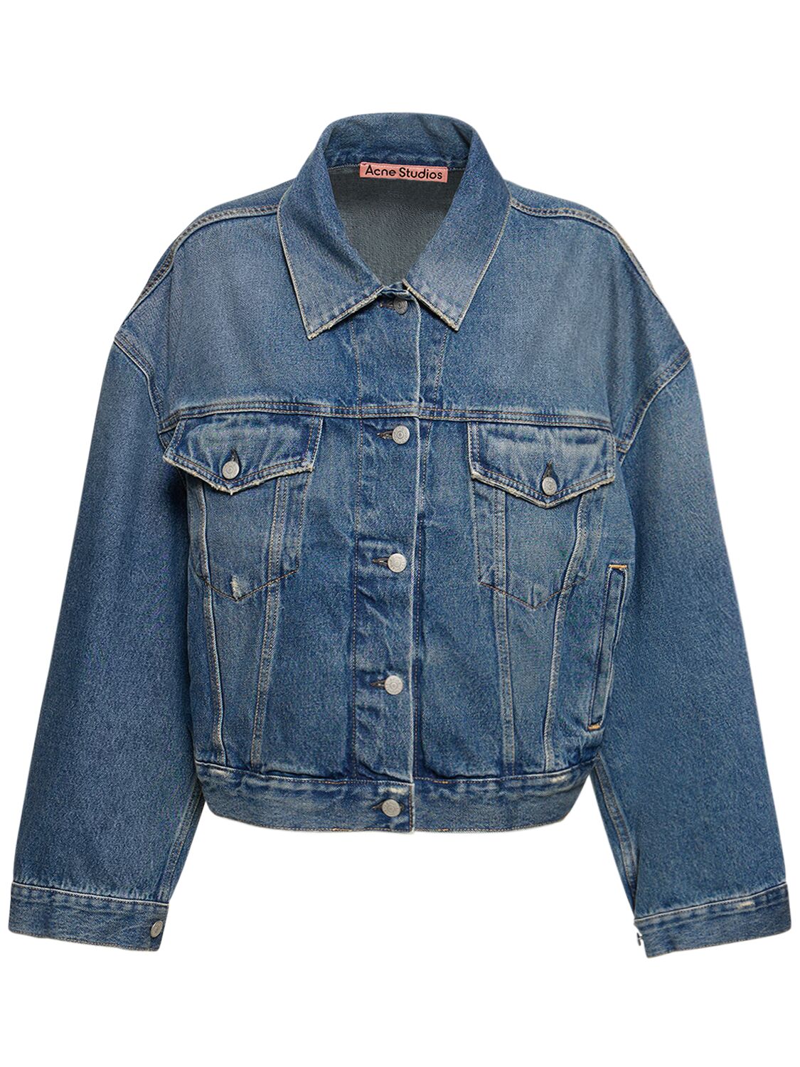 Acne Studios Morris Oversize Cotton Denim Jacket In Blue