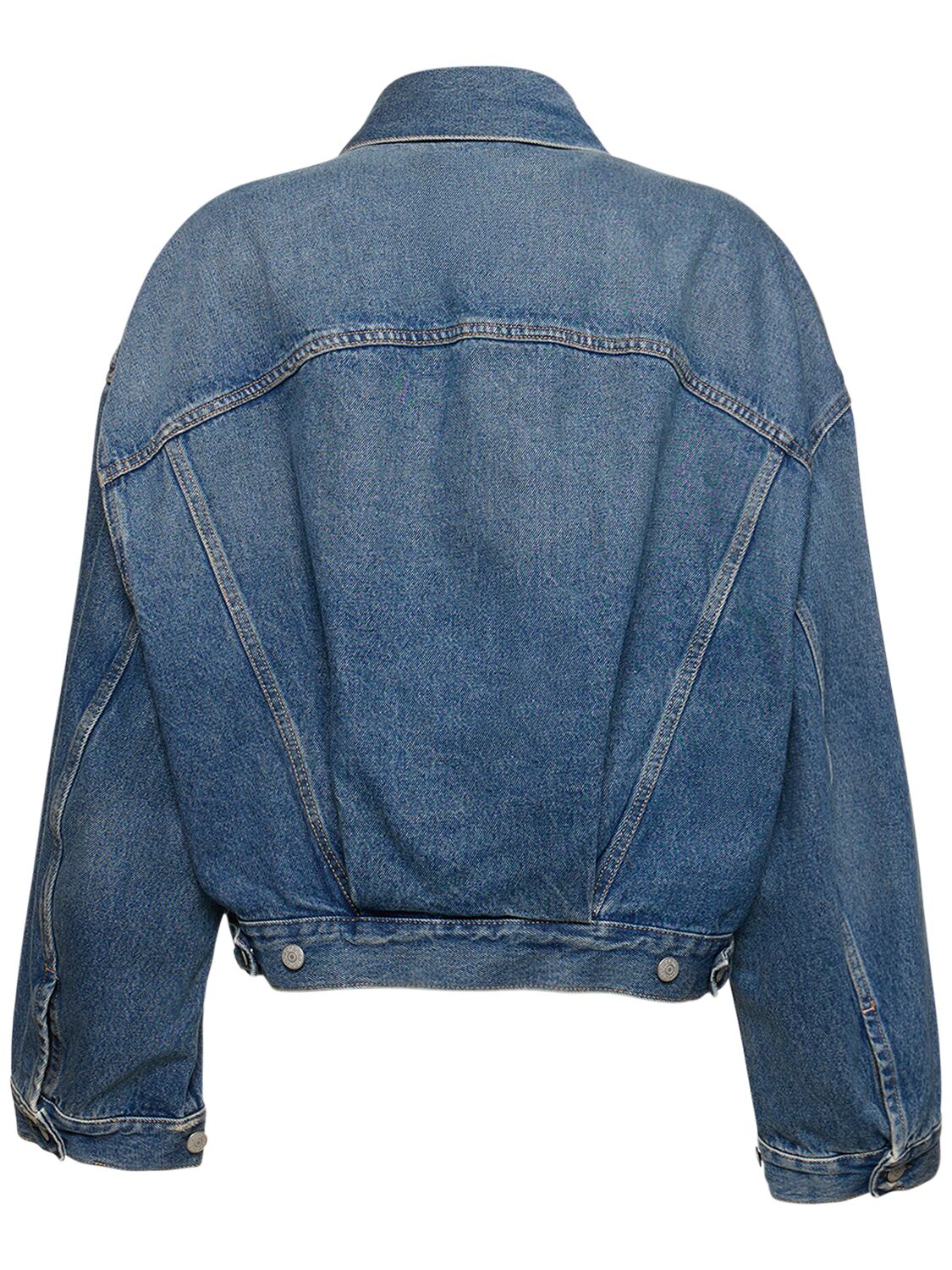 Shop Acne Studios Morris Oversize Cotton Denim Jacket In Blue
