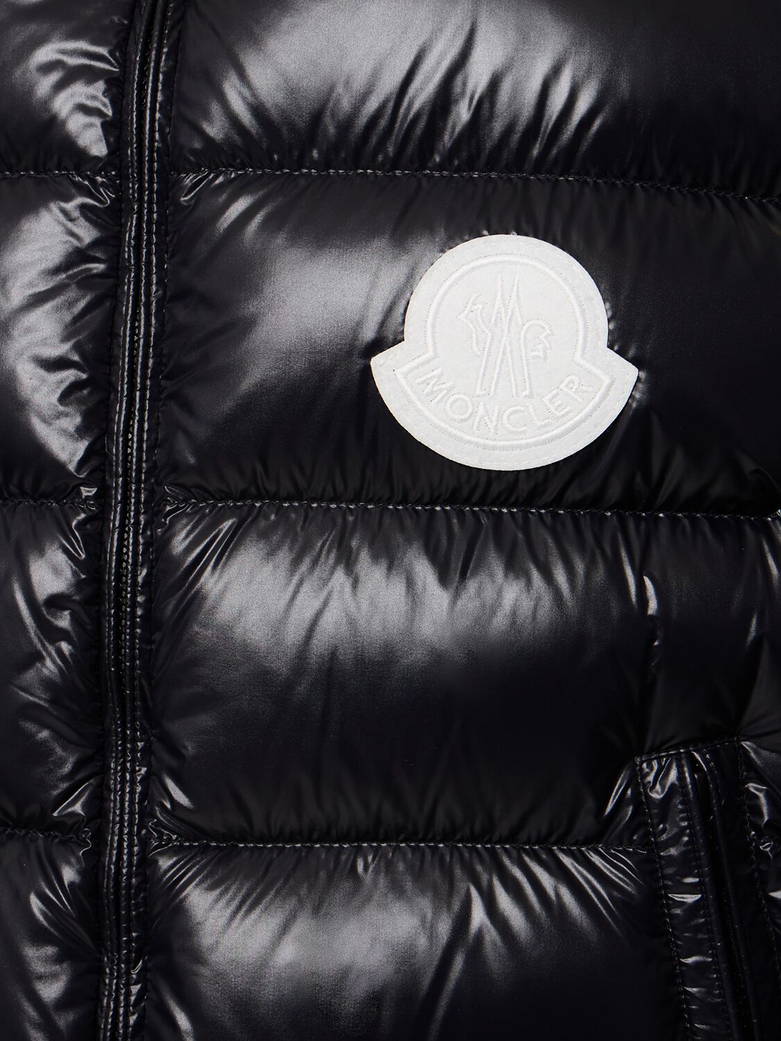 Shop Moncler Parke Nylon Down Vest In Black