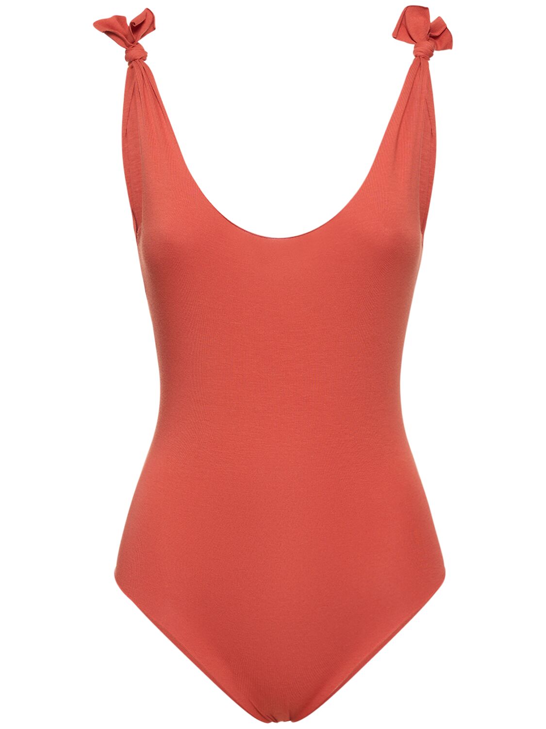 Isole & Vulcani Ginestra Jersey One Piece Swimsuit In Terracotta