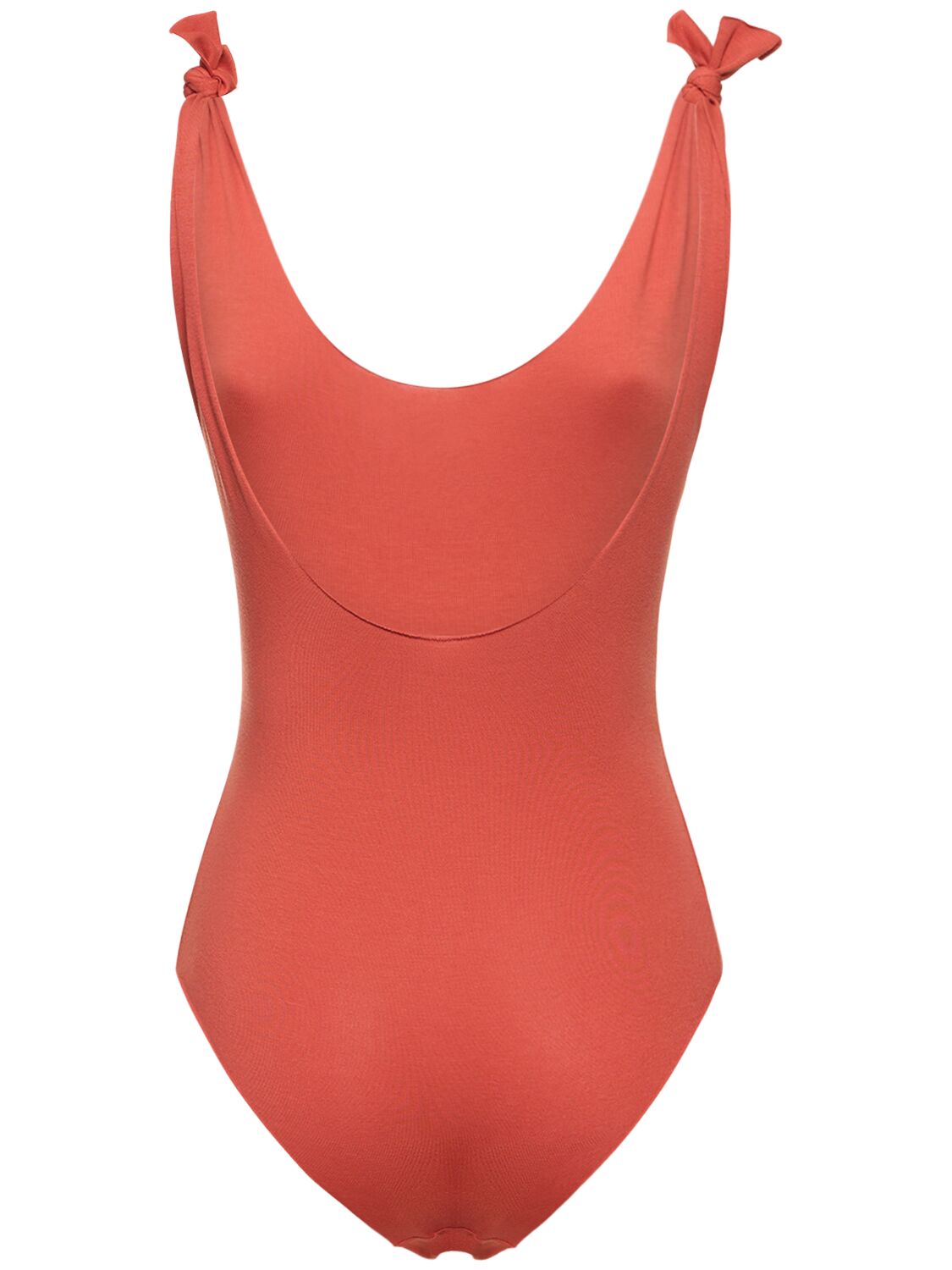 Shop Isole & Vulcani Ginestra Jersey One Piece Swimsuit In Terracotta
