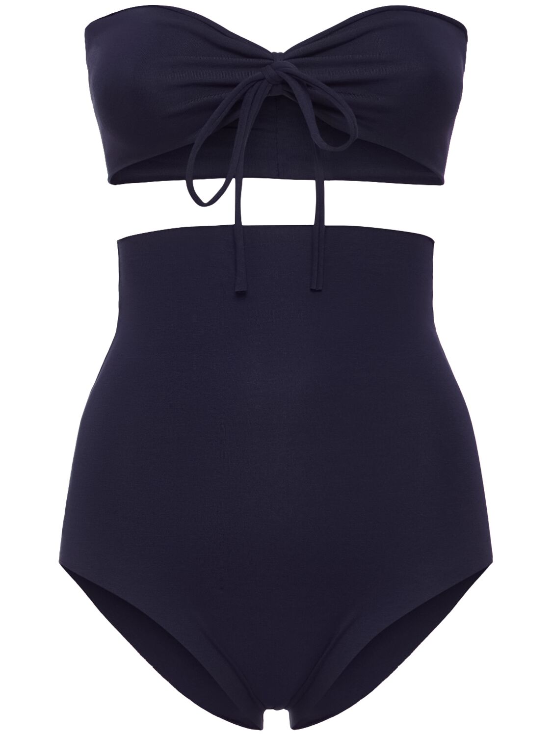 Isole & Vulcani Seamless Cotton Jersey Bikini In 네이비
