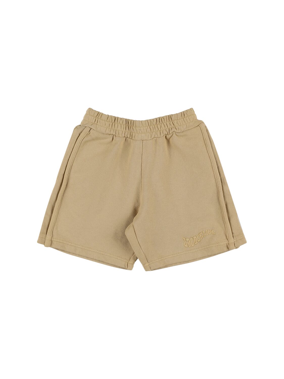 Shop Jacquemus Cotton Sweat Shorts In Dark Beige