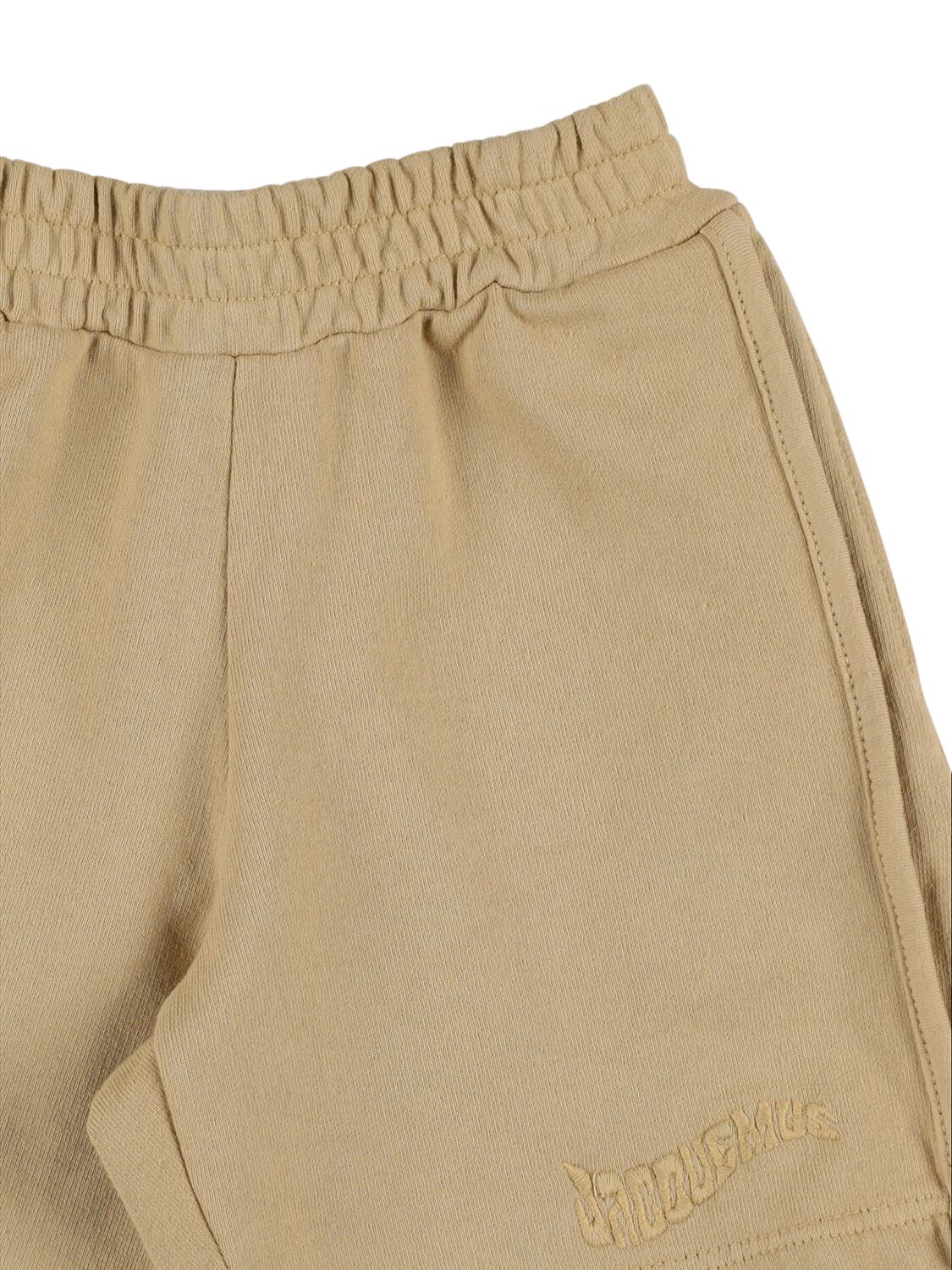 Shop Jacquemus Cotton Sweat Shorts In Dark Beige