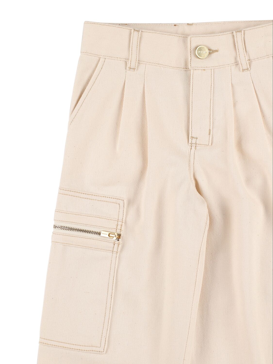 Shop Jacquemus Cotton Cargo Pants In Off-white