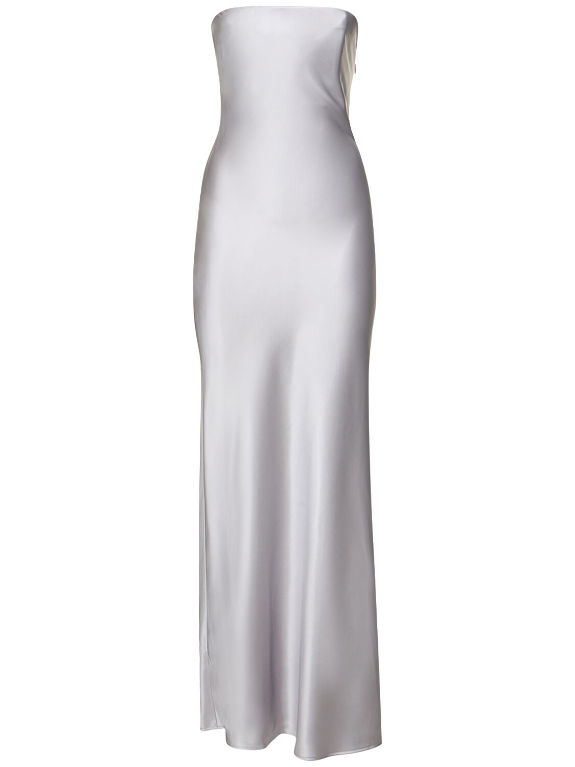 Shop Christopher Esber Palladium Metallic Viscose Maxi Dress In Silver