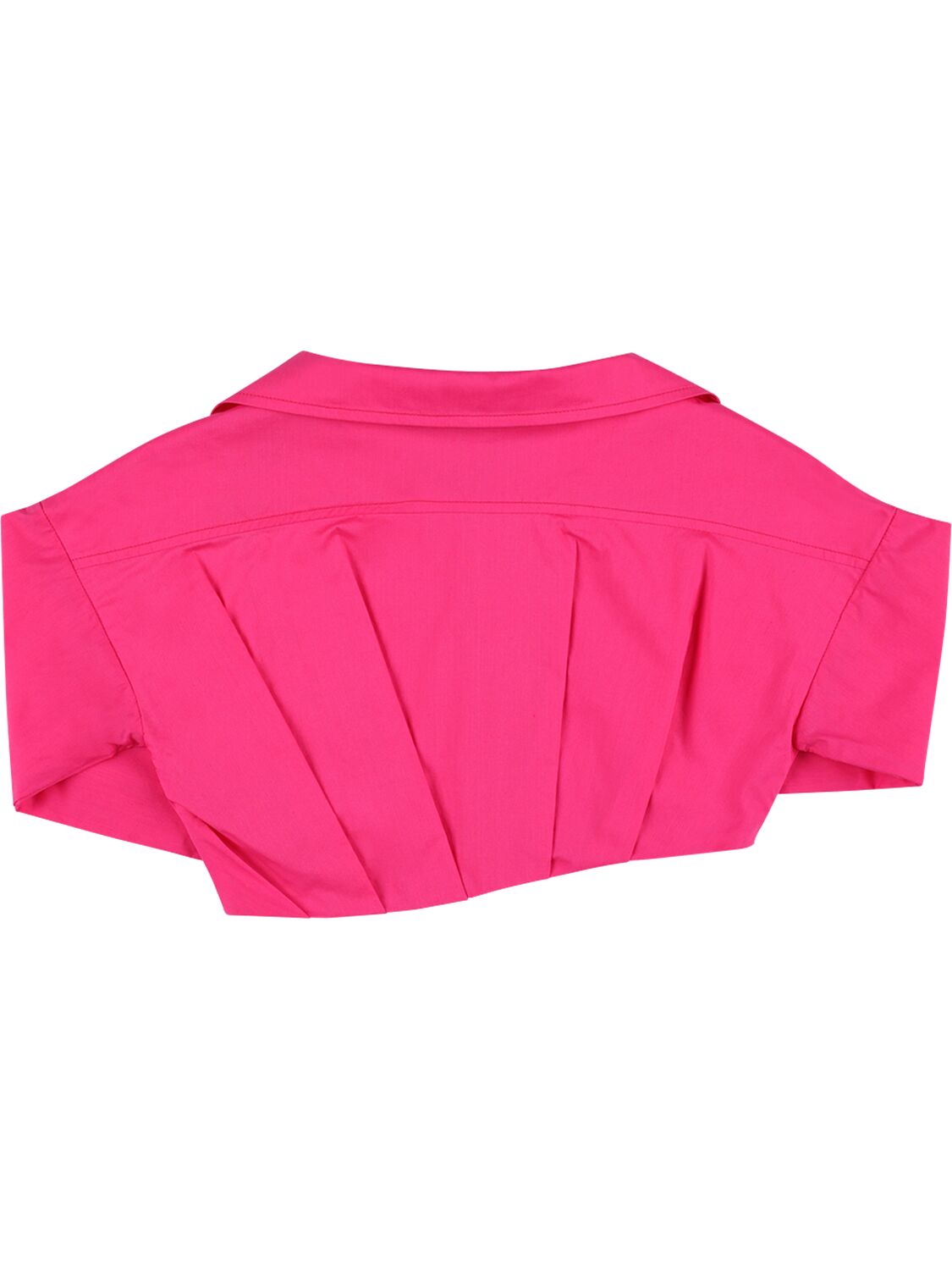 Shop Jacquemus Cropped Cotton Shirt In Pink