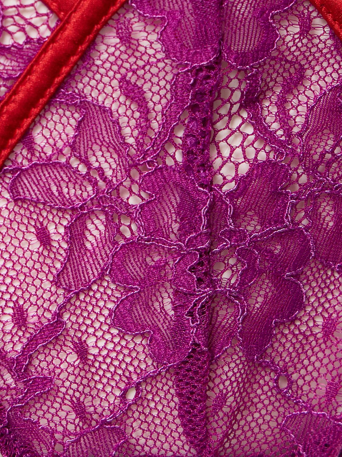 Shop Fleur Du Mal Naomi Cheeky Lace Briefs In Red,purple