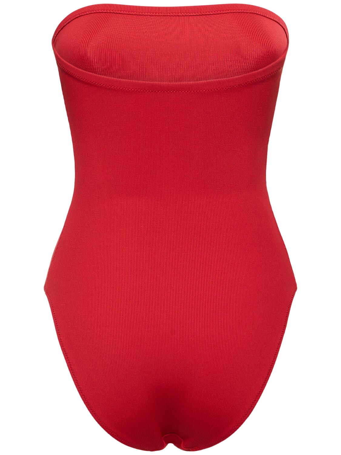 Shop Lido Sedici Strapless One Piece Swimsuit In Red